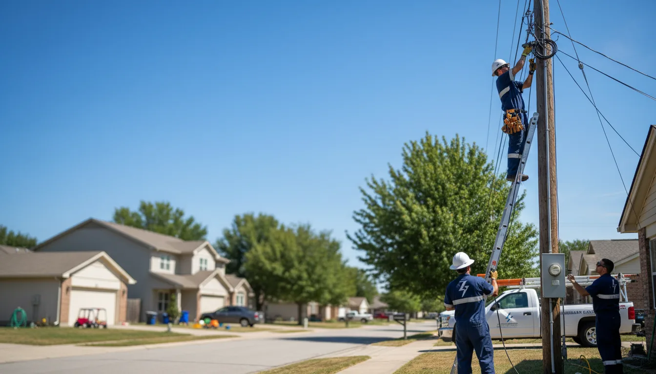 Residential electrician providing installation services in Stratford, OK